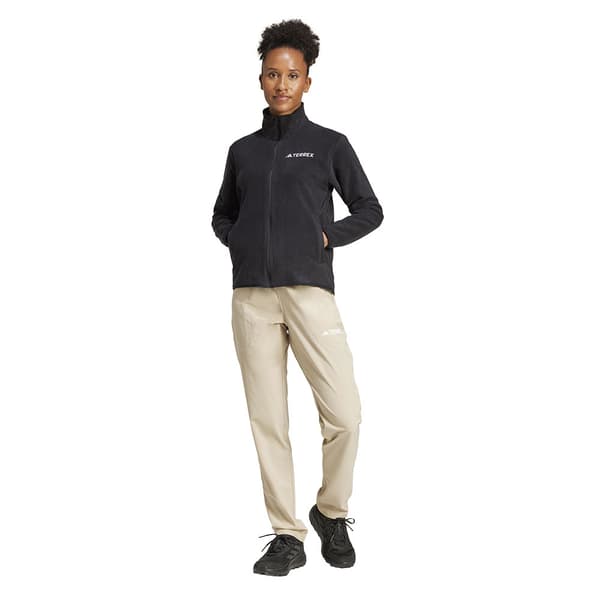 Adidas Multi Essentials Fleecejakke Med Fuld Lynlås Sort S Kvinde