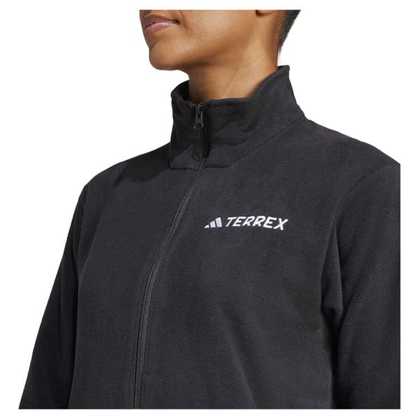 Adidas Multi Essentials Fleecejakke Med Fuld Lynlås Sort S Kvinde