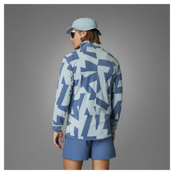Adidas Terrex Multi Printed Fleecejacka Med Dragkedja Grå XL Man