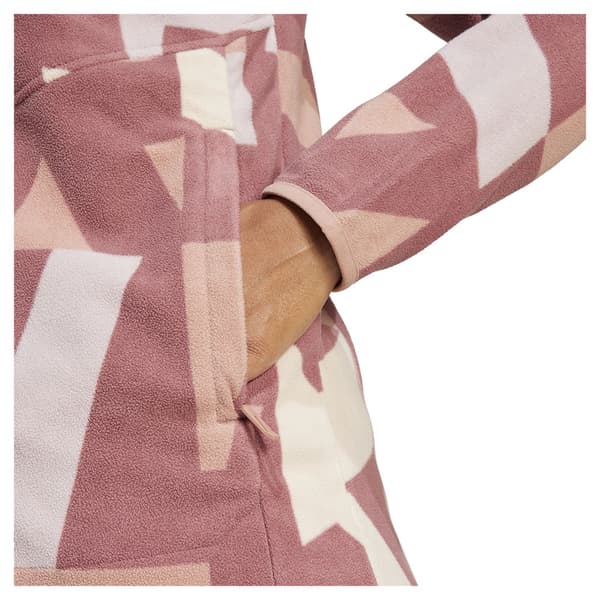Adidas Terrex Multi Printed Fleecejakke Med Fuld Lynlås Rosa S Kvinde