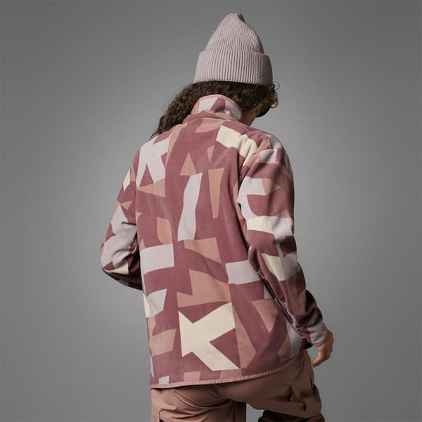 Adidas Terrex Multi Printed Fleecejakke Med Fuld Lynlås Rosa M Kvinde