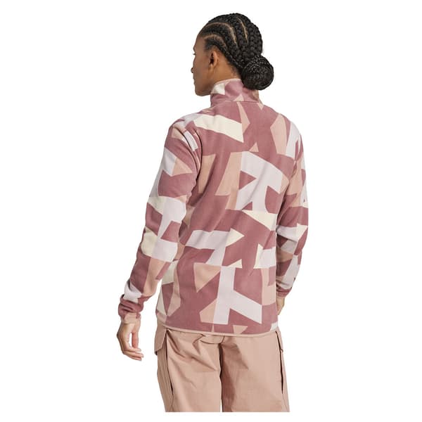 Adidas Terrex Multi Printed Fleecejakke Med Fuld Lynlås Rosa M Kvinde
