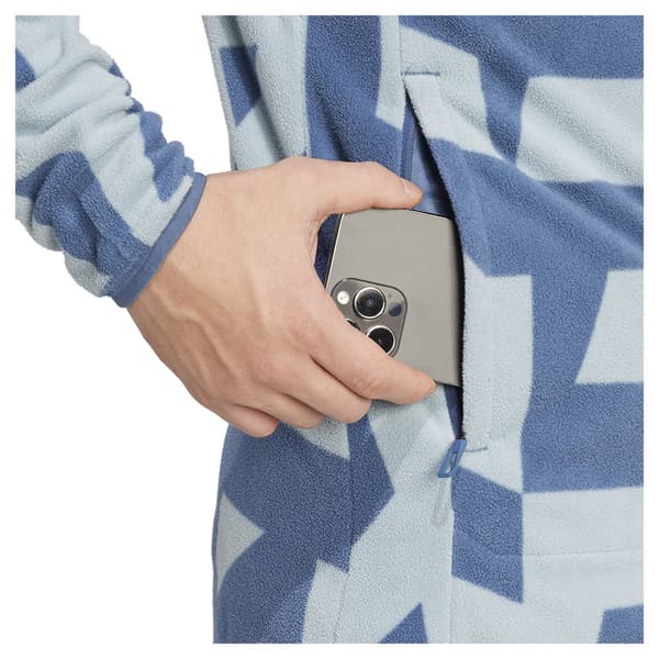 Adidas Terrex Multi Printed Fleecejacka Med Dragkedja Grå M Man