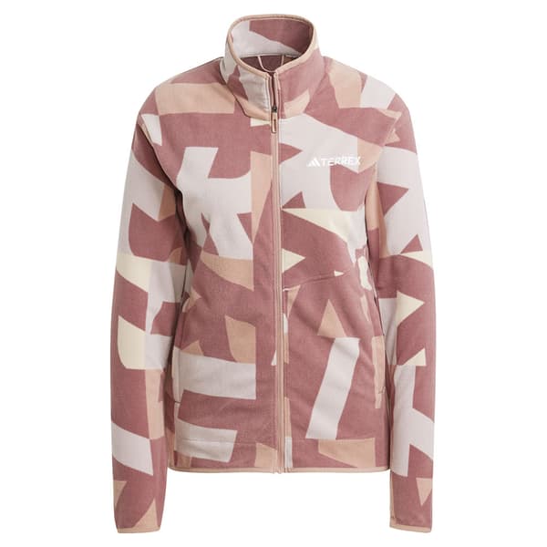 Adidas Terrex Multi Printed Fleecejakke Med Fuld Lynlås Rosa XS Kvinde