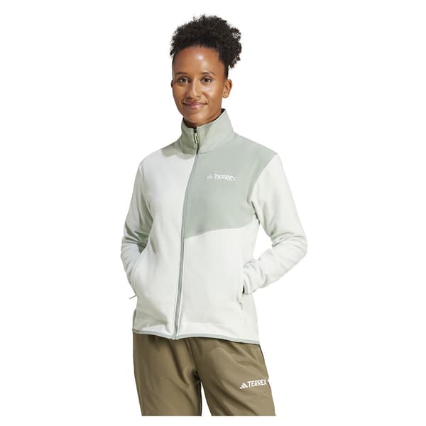 Adidas Terrex Multi Fleecejakke Med Fuld Lynlås Grøn S Kvinde