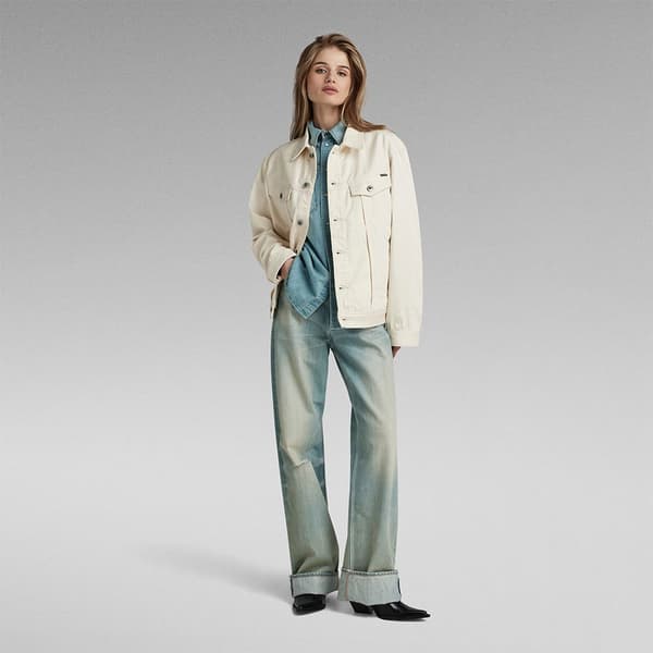 G-star Oversized Western Jacka Beige 3XS Kvinna