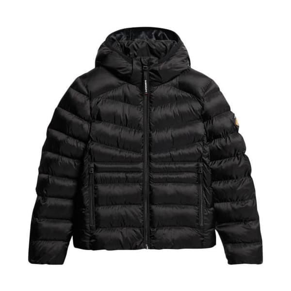 Superdry Hooded Fuji quilt Vadderad Jkt dunjacka - Svart