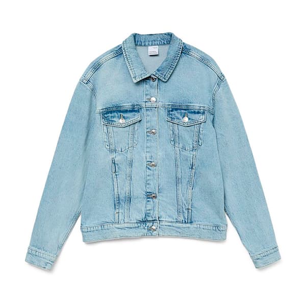 Vero Moda Tessa Oversize Denimjakke Blå L Kvinde