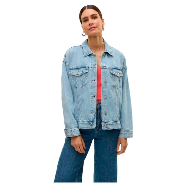 Vero Moda Tessa Oversize Denimjakke Blå L Kvinde