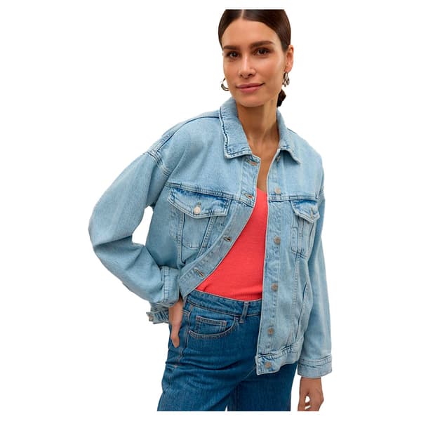 Vero Moda Tessa Oversize Denimjakke Blå XL Kvinde