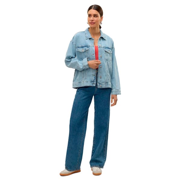 Vero Moda Tessa Oversize Denimjakke Blå XL Kvinde