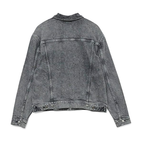 Vero Moda Tessa Oversize Denimjakke Grå L Kvinde