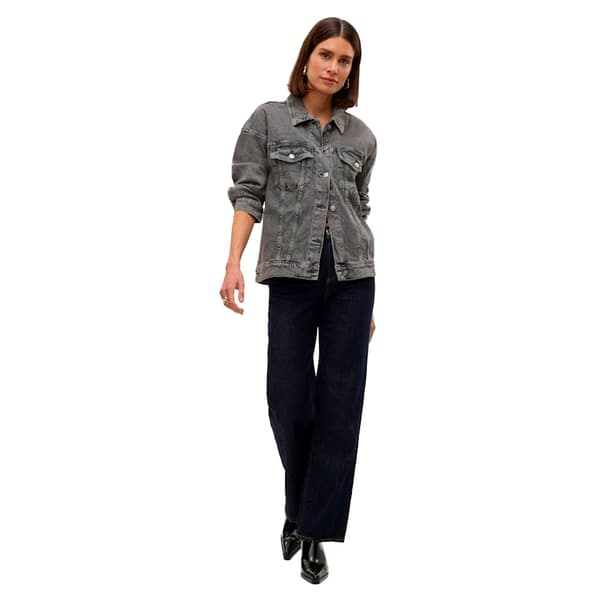 Vero Moda Tessa Oversize Denimjakke Grå L Kvinde