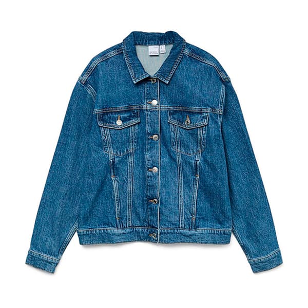 Vero Moda Tessa Oversize Denimjakke Blå XL Kvinde