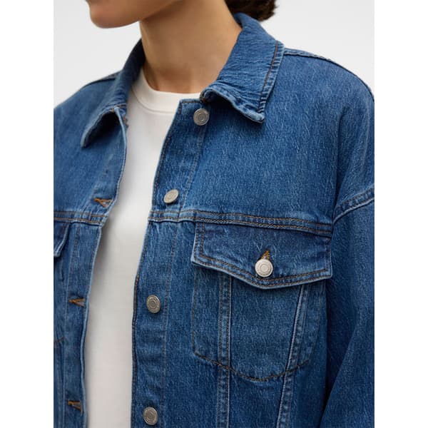 Vero Moda Tessa Oversize Denimjakke Blå XL Kvinde