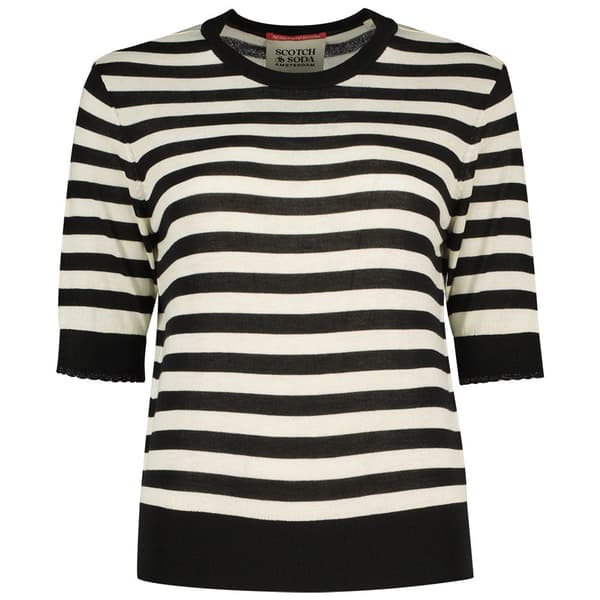 Scotch & Soda 177708 Trøje Hvid,Sort L Kvinde