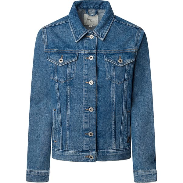 Pepe Jeans Regular Jeansjacka Blå L Kvinna