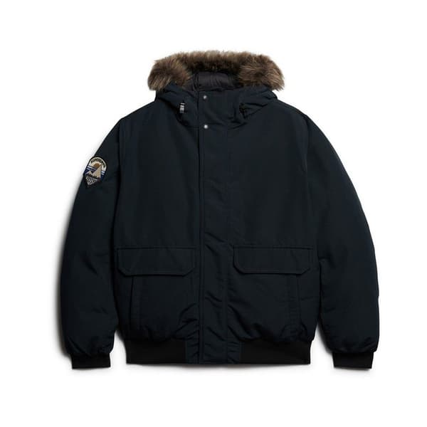 Superdry Everest Faux Fur Bomberjakke Sort S Mand