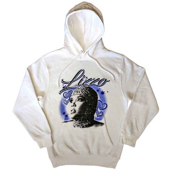 Lizzo Special Hearts Airbrush Pullover Hoodie