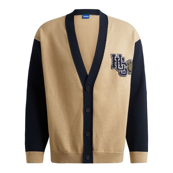 Hugo Smeylo 10261224 Blue Trøje Beige S Mand