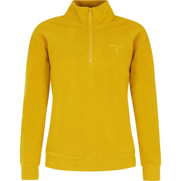 Protest Nappa Fleece Med Halv Dragkedja Gul M Kvinna