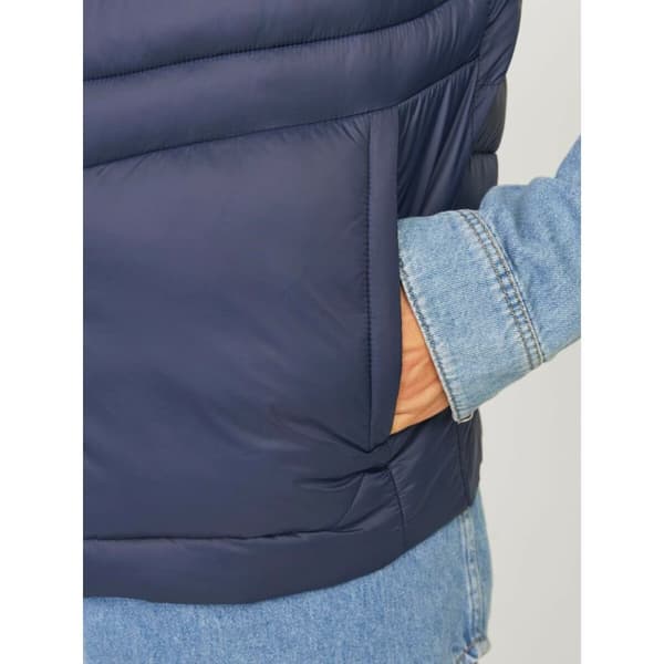 Dynejakke Vest til Mænd Jack & Jones JJESPRINT BODYWARMER COLLAR NOOS 12258457 Marineblå - L