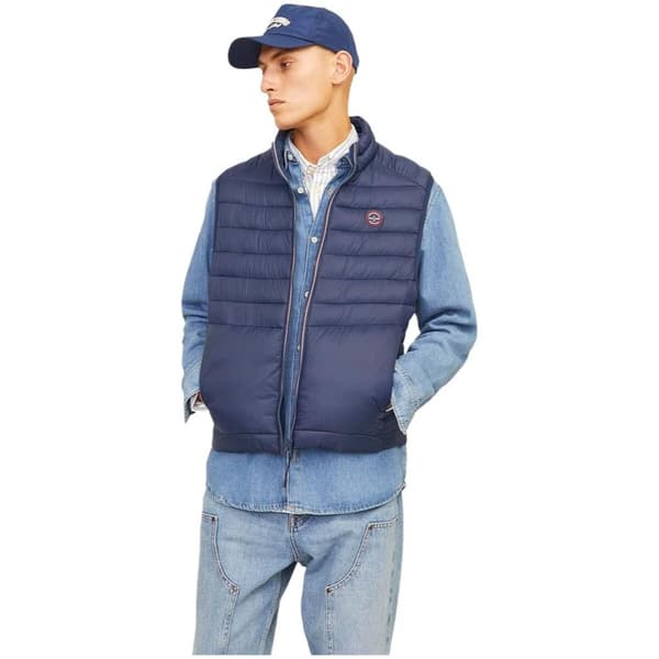 Dynejakke Vest til Mænd Jack & Jones JJESPRINT BODYWARMER COLLAR NOOS 12258457 Marineblå - L