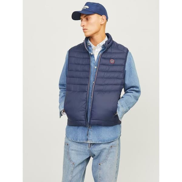 Miesten toppaliivi Jack & Jones JJESPRINT BODYWARMER COLLAR NOOS 12258457 Laivastonsininen - L