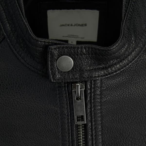 Skinnjacka - JACK &amp; JONES - Tano - Herr - Svart - Dragkedja