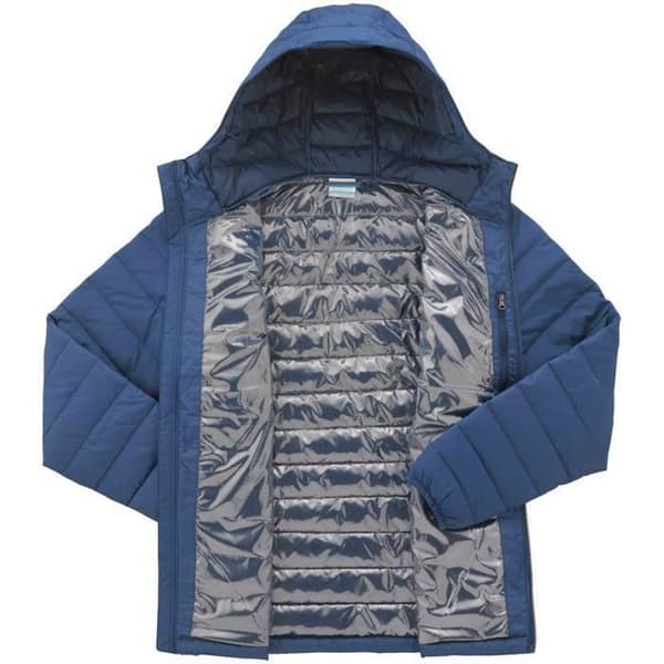 Isolerad herrjacka - COLUMBIA - Powder Lite Hooded - Termoreflekterande foder - Blå