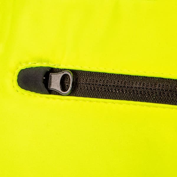 Hi-Vis Softshell Arbejdsjakke med hætte, gul, str. S