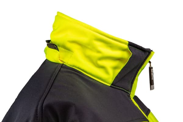 Hi-Vis Softshell Arbejdsjakke med hætte, gul, str. S