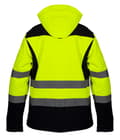 Miniatyrbillede 8 af 9: Hi-Vis Softshell Arbejdsjakke med hætte, gul, str. L