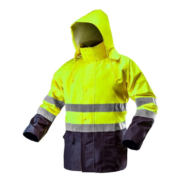 Hi-Vis vandtæt arbejdsjakke, gul, str. XL