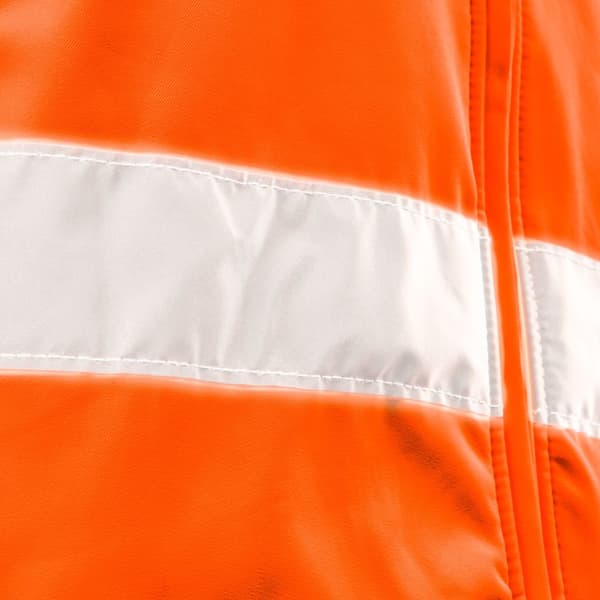 Hi-Vis Softshell Arbejdsjakke med hætte, orange, str. S