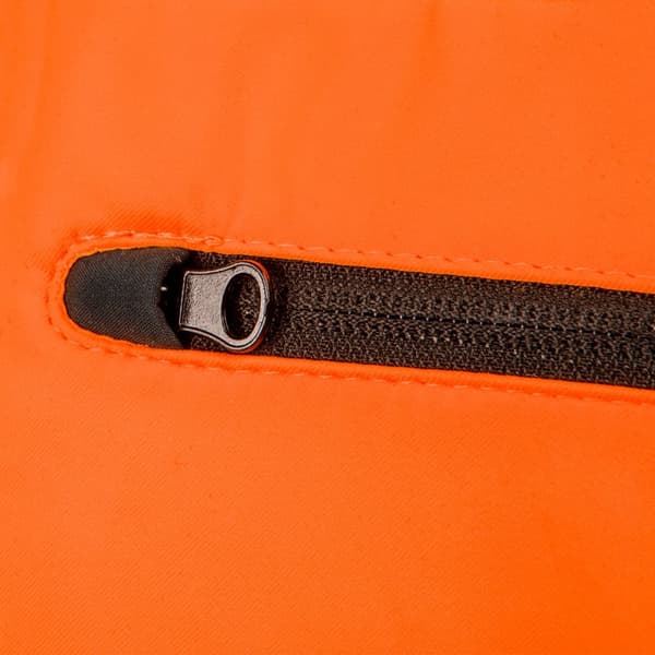 Hi-Vis Softshell Arbejdsjakke med hætte, orange, str. S