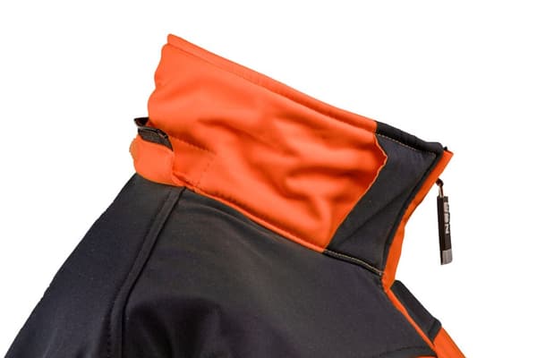 Hi-Vis Softshell Arbejdsjakke med hætte, orange, str. S
