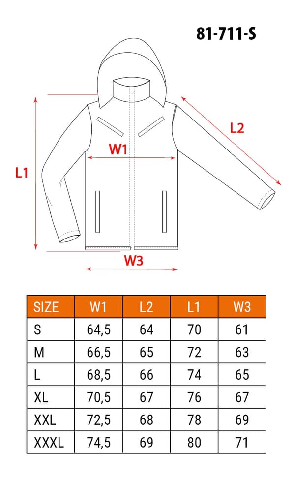 Isolerad arbetsjacka, orange, storlek S