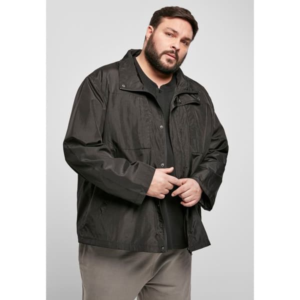 Vindjacka - Urban Classics - Dubbel Ficka - Nylon Crepe - Oversize - Svart