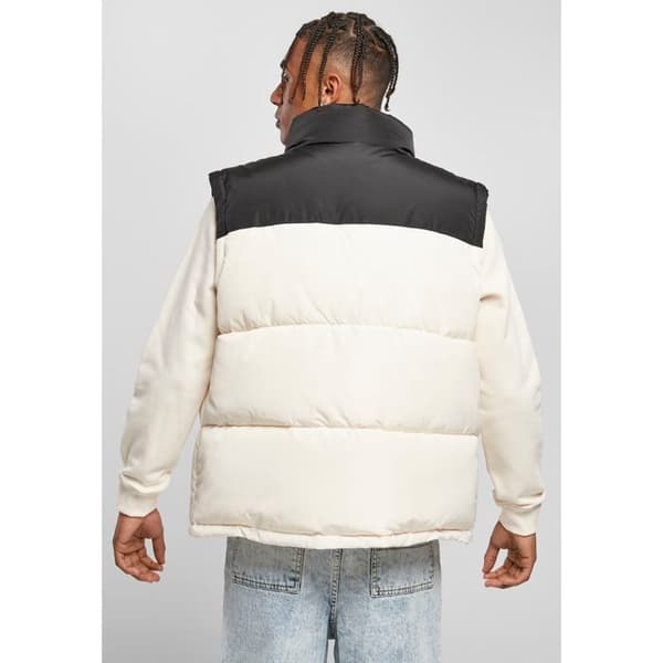 Jacka - Urban Classics - Block Puffer - Svart/Vit - Fyllning - Höga krage