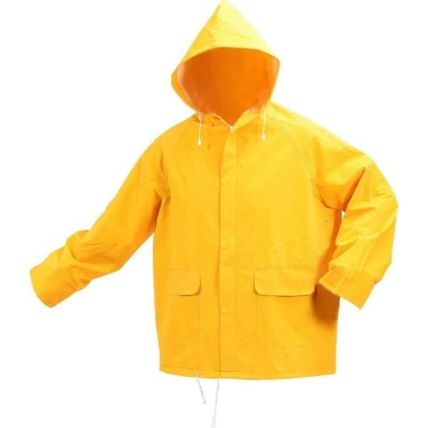 gul vaxad parkas regnjacka L