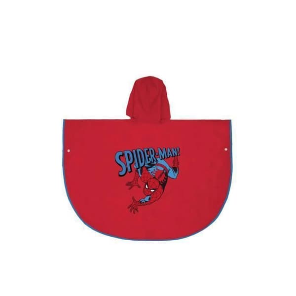 Regnponcho - Spiderman - Röd - Barn - Kille - Utan ärm