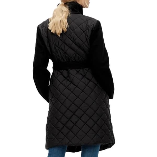 Manteau Dam - Mamalicious Mix Jacka - Svart - Vadderad jacka - Midjebälte - Sidofickor