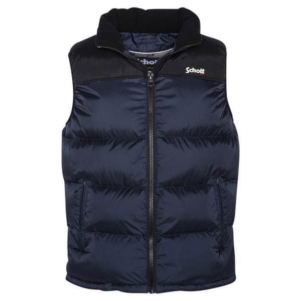 Schott NYC dunjacka - Herr - Blå - Nylon - Hidden Hood