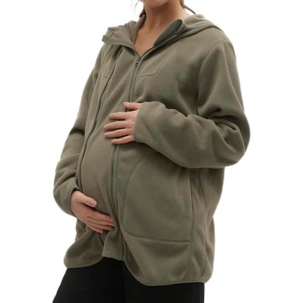 Gravidkläder och bärjacka Kaki Dam Mamalicious Mille