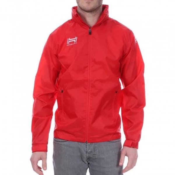 Vindjacka Herr Röd - Hungaria - 1/4 zip - Huva - Långa ärmar - 2 fickor med dragkedja