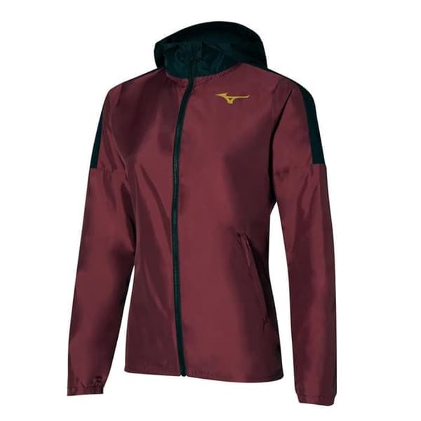 Mizuno Vindjacka för Herr - Bordeaux - Långa ärmar - Polyester