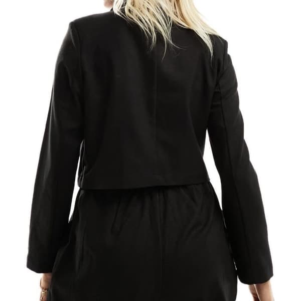 Blazer Court Svart Kvinna Mamalicious Glitter - MAMALICIOUS - Svart - Kort modell - Glittrande detalj
