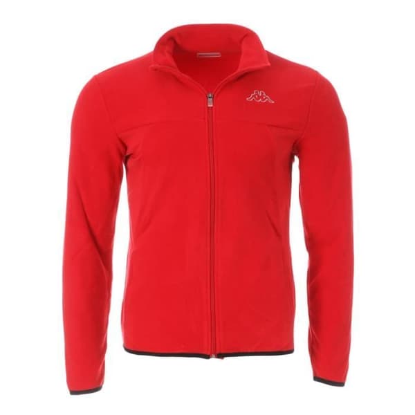 Röd Herrjacka Kappa Vaurion - Långärmad - Broderad Logotyp - Fleece Material