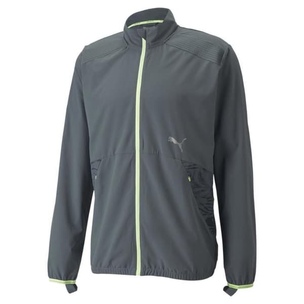 Puma Run Ultraweave S Fstr - mörkgrå/grön fluorescent - L